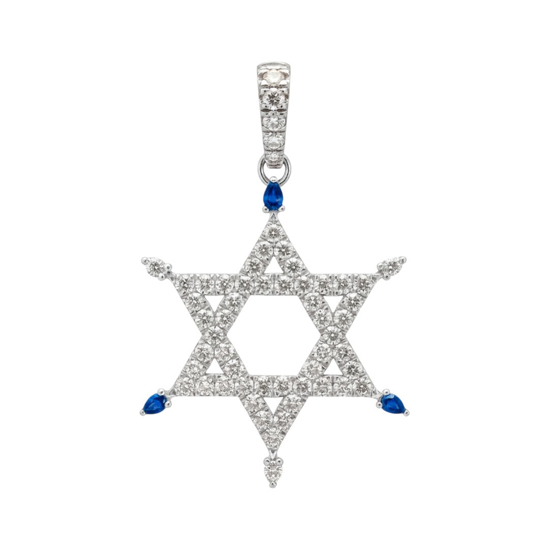 The 369 Star Of David - Sapphire & Diamonds