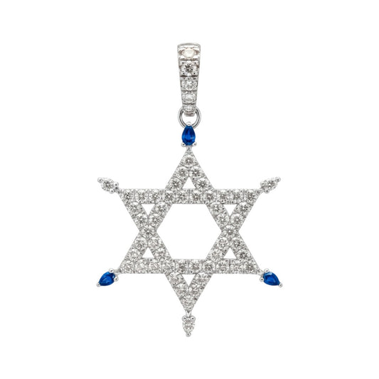 The 369 Star Of David - Sapphire & Diamonds