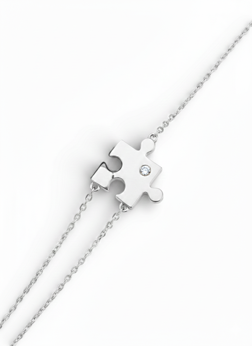 The Connect Puzzle - White Gold