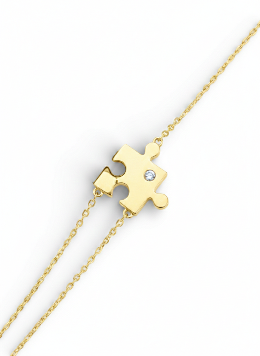 The Connect Puzzle - Yellow Gold